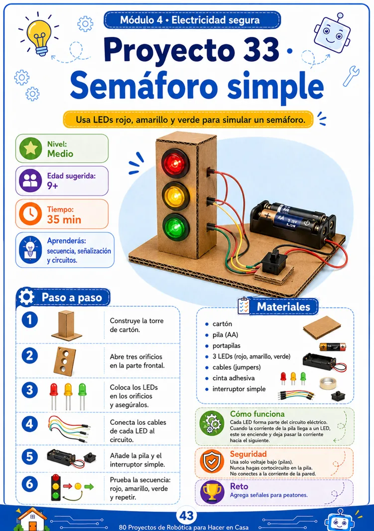 Proyecto 33: Semáforo simple