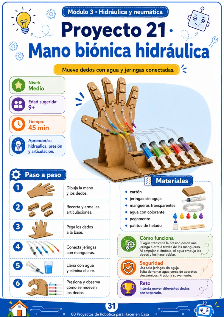 Proyecto 21: Mano biónica hidráulica