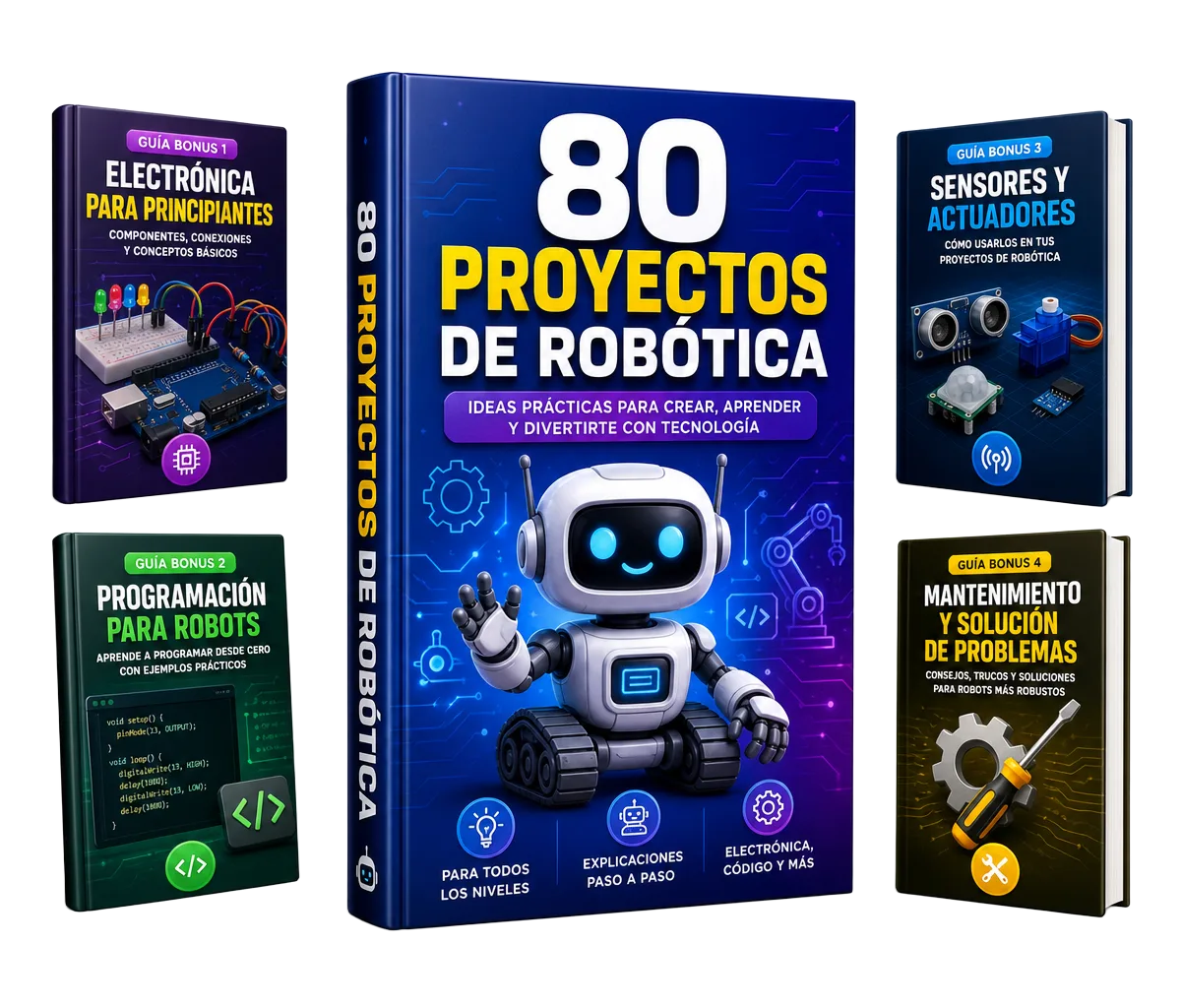 Guía 80 Proyectos de Robótica con sus 4 bonos